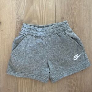 Nike Gray Athletic Shorts with White Logo